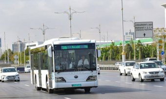 В Ашхабаде начали работу новые автобусы «Yutong»