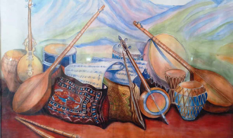 В Дашогузе музей бахши пополнился новыми экспонатами