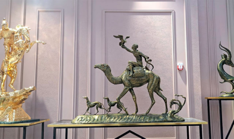 Туркменская охота оживает в объёмной работе художника