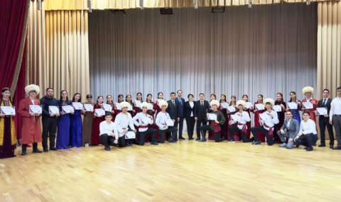 Туркменский девиз 2026 года представили в казахстанском вузе