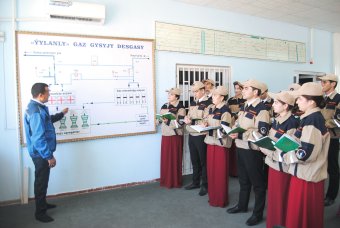 Молодые специалисты ознакомились с работой объекта «Ýylanly»