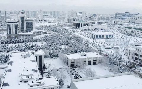 Завтра столицу Туркменистана накроет сильный снегопад