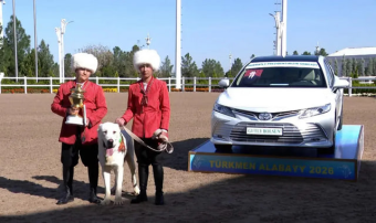 Победитель конкурса «Ýylyň türkmen edermen alabaýy» получил автомобиль