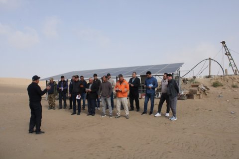 В Марыйском велаяте Туркменистана заработала солнечная водонасосная станция