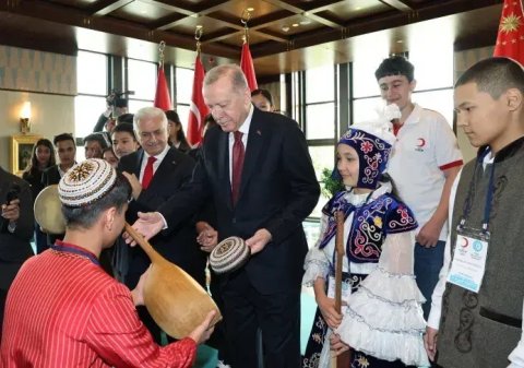 Воспитанники туркменского Döwletliler köşgi побывали в гостях у Президента Турции